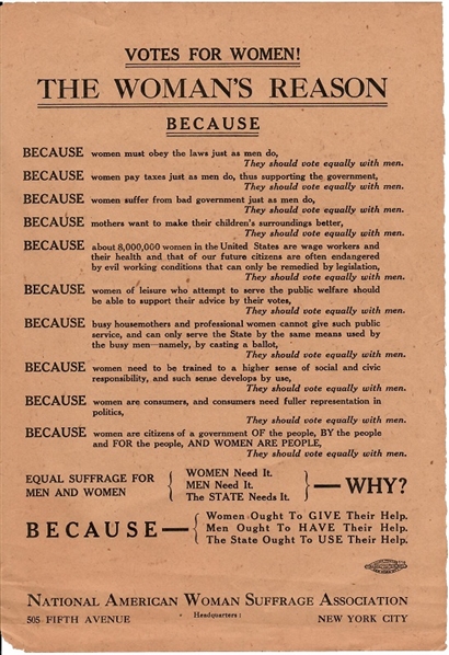 Votes for Women Handbill