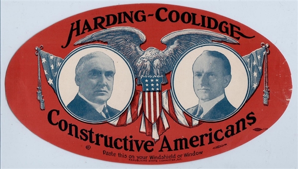 Harding-Coolidge Constructive Americans Sticker