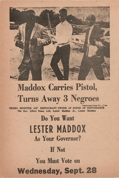 Anti-Lester Maddox Handbill