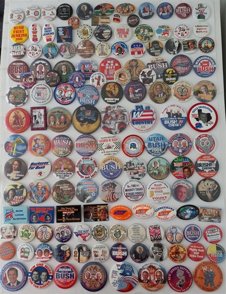 Collection of George W. Bush Campaign Pins