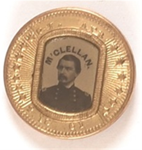 McClellan Rare Ferrotype Pinback
