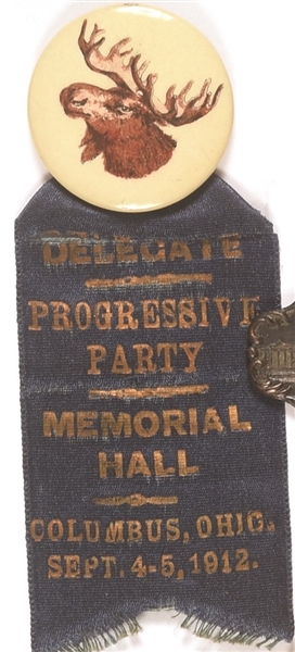 Bull Moose 1912 Columbus Convention Badge