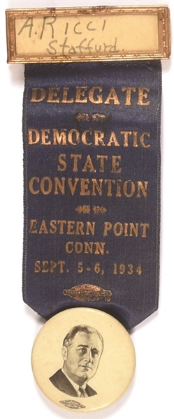 FDR Connecticut State Convention Badge