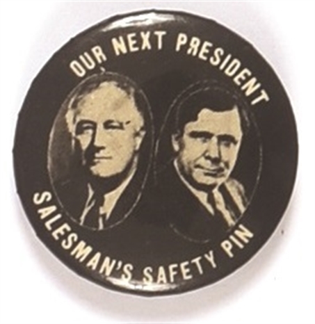 FDR, Willkie Salesmans Safety Pin