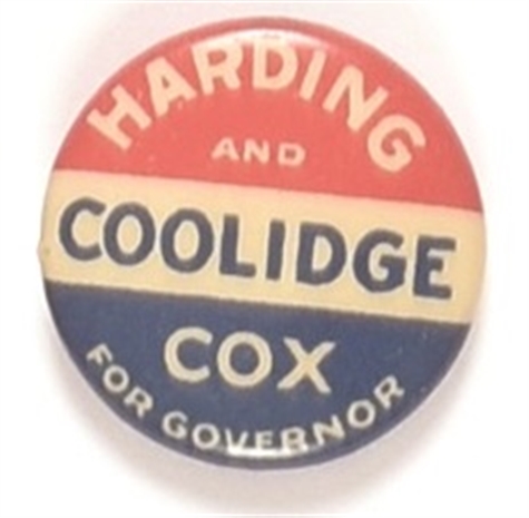 Harding. Coolidge, Cox Massachusetts Coattail