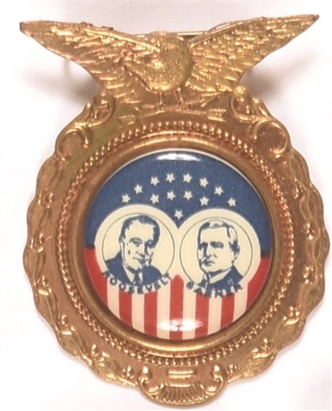 Roosevelt, Garner Eagle Frame Celluloid
