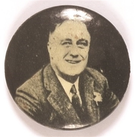 Franklin Roosevelt Black and White Celluloid