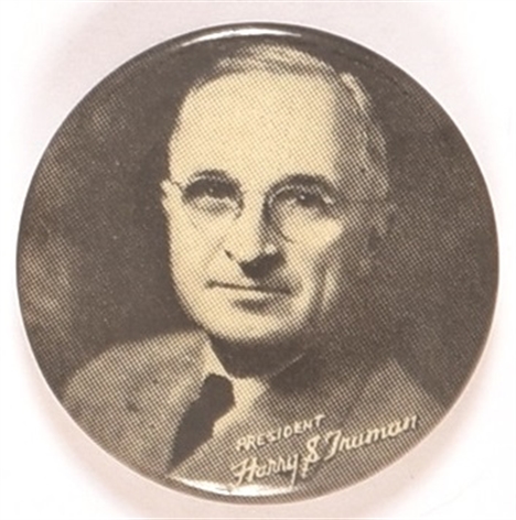 Harry Truman Celluloid Picture Pin