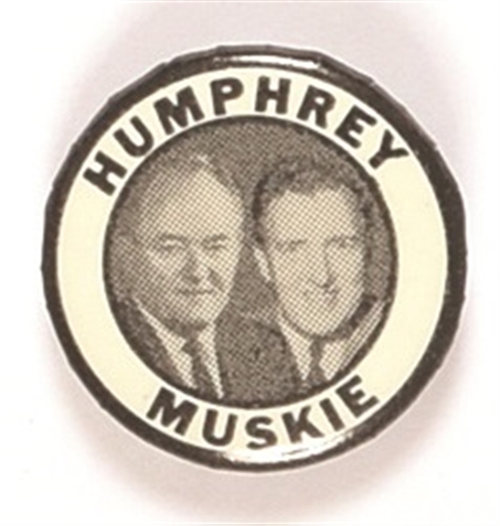 Humphrey, Muskie Black and White Jugate