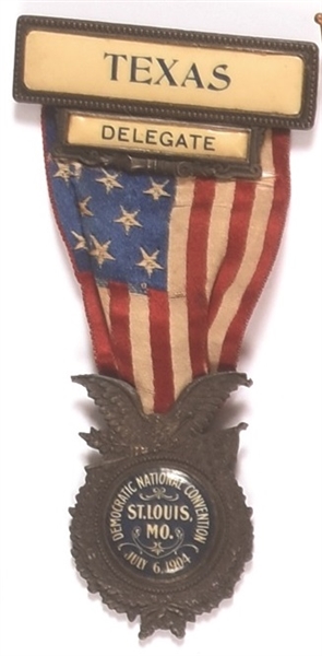 Parker 1904 Texas Delegate Badge