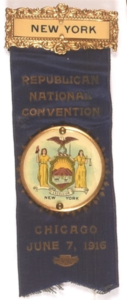 Hughes New York 1916 Convention Badge