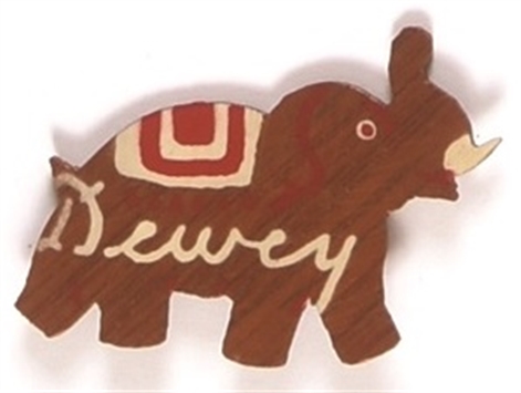Dewey Wooden Elephant Pin