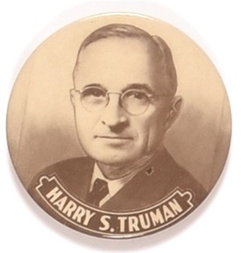 Harry S. Truman Brown and White Celluloid