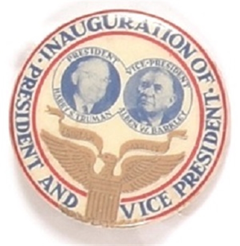 Truman, Barkley Scarce Inaugural Jugate
