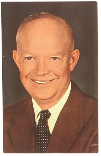 Dwight Eisenhower Color Postcard