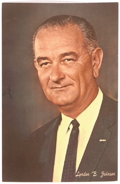 Lyndon Johnson Color Postcard