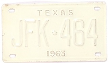 JFK 464 Texas License