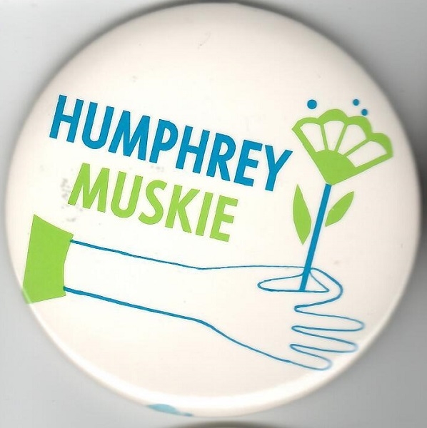 Humphrey, Muskie Flower Pin