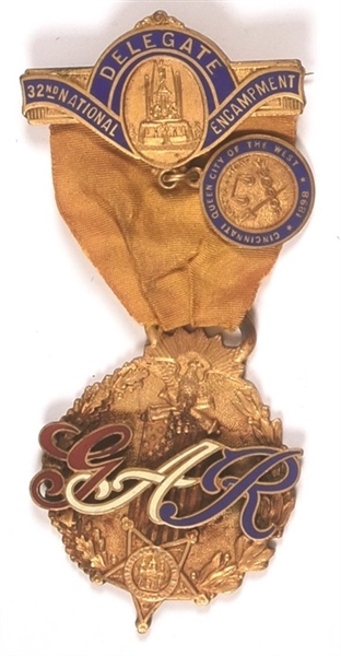 GAR Delegate 1898 Cincinnati Badge