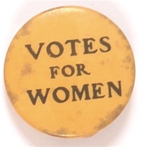 Votes for Women Yellow Celluloid