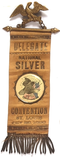 National Silver Convention 1896 Ribbon