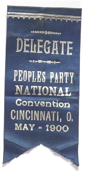 Peoples Party 1900 Delegate Ribbon