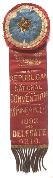 Harrison Ohio Badge from 1892 Convention