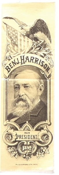 Benjamin Harrison 1892 Ribbon