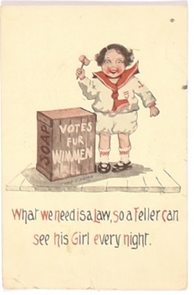 Suffrage Soap Box Postcard