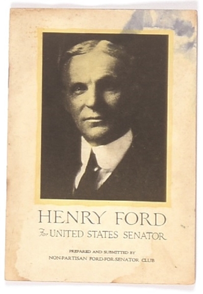 Henry Ford for Senator Booklet