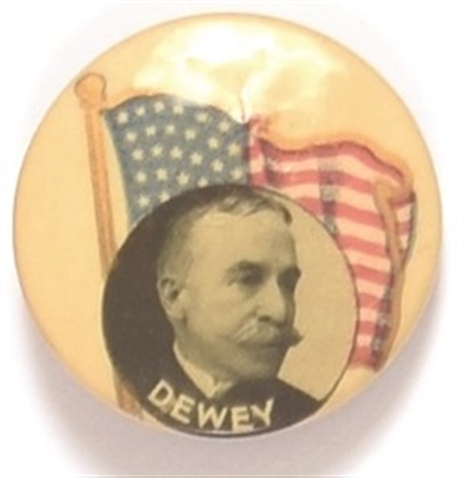 Admiral Dewey Flag Celluloid