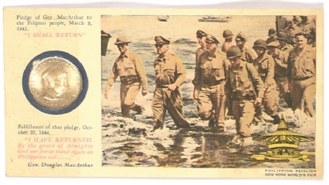 WW II MacArthur Memorial Card and Coin