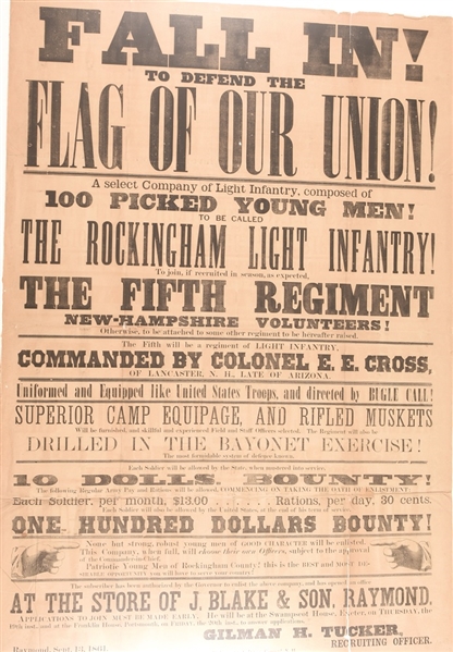 Fall In! Civil War Broadside