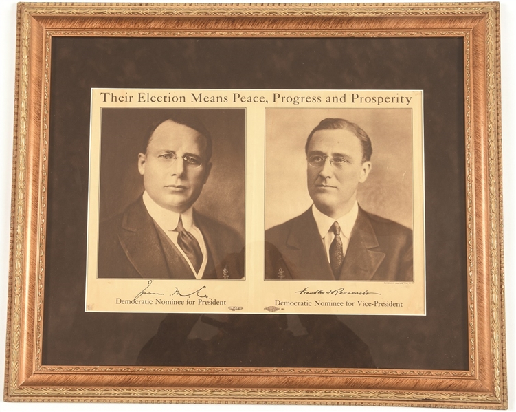 Cox and Roosevelt Framed Poster
