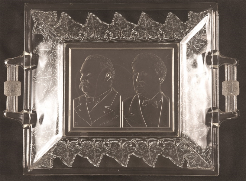 Cleveland, Hendricks Etched Glass Tray