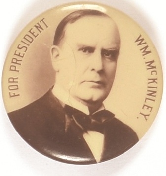 McKinley for President Sepia Celluloid