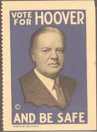 Vote for Hoover and Be Safe Stamp