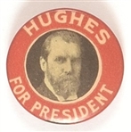 Rare Hughes for President Red Border Pin