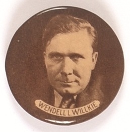 Wendell Willkie Sepia Celluloid