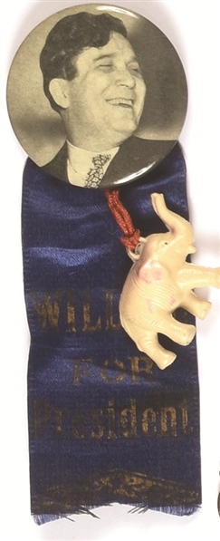 Willkie Pin With Ribbon, Elephant
