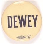 Dewey Blue and White Celluloid