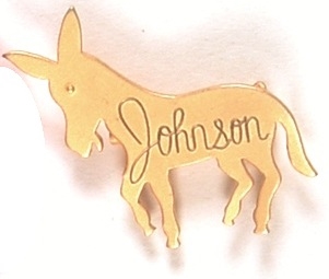 Johnson Democratic Donkey Pin