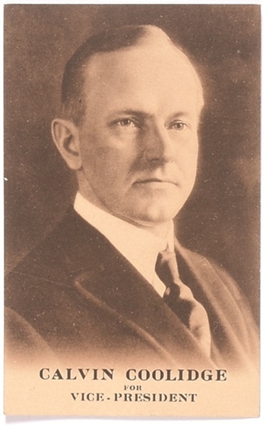 Coolidge for Vice President Postcard
