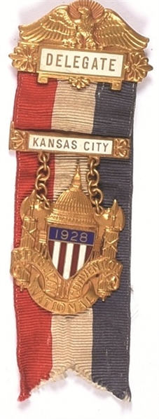Hoover 1928 Convention Delegate Badge