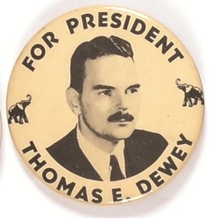 Dewey for President Elephants Pin