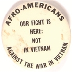 Afro-Americans Against the War In Vietnam