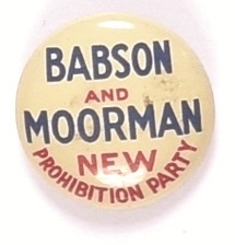 Babson and Moorman New Prohibition Party