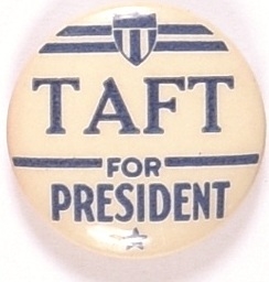 Taft for President Small Shield Celluloid
