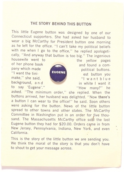 Eugene Celluloid and Story Behind the Button
