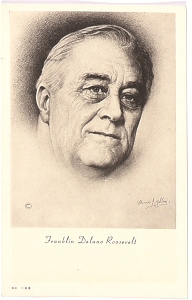 FDR World War II Postcard